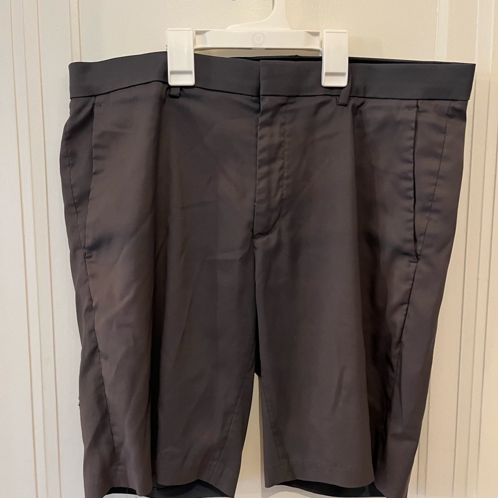 Alfani Black Hybrid Shorts with Flat Front Design